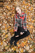 Séance de photos extérieure au Parc du Mont-Royal de Montréal a l'automne dans les feuilles